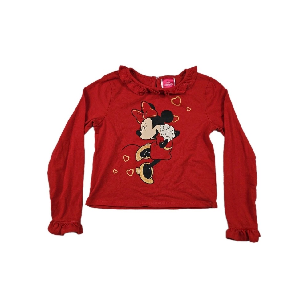 Disney Junior Minnie Mouse‎ Hearts Red Girls Size 6X Shirt Hybrid Apparel